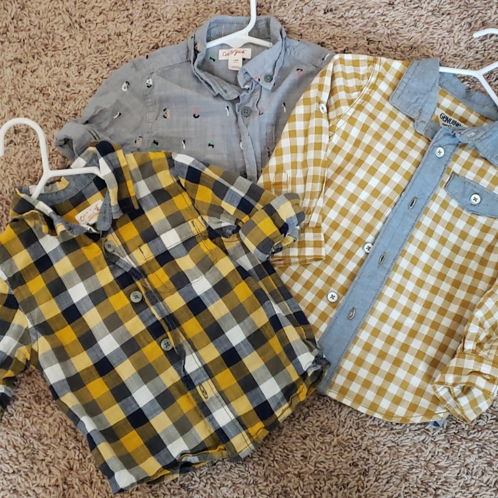 Cat and jack long sleeve button down lot
